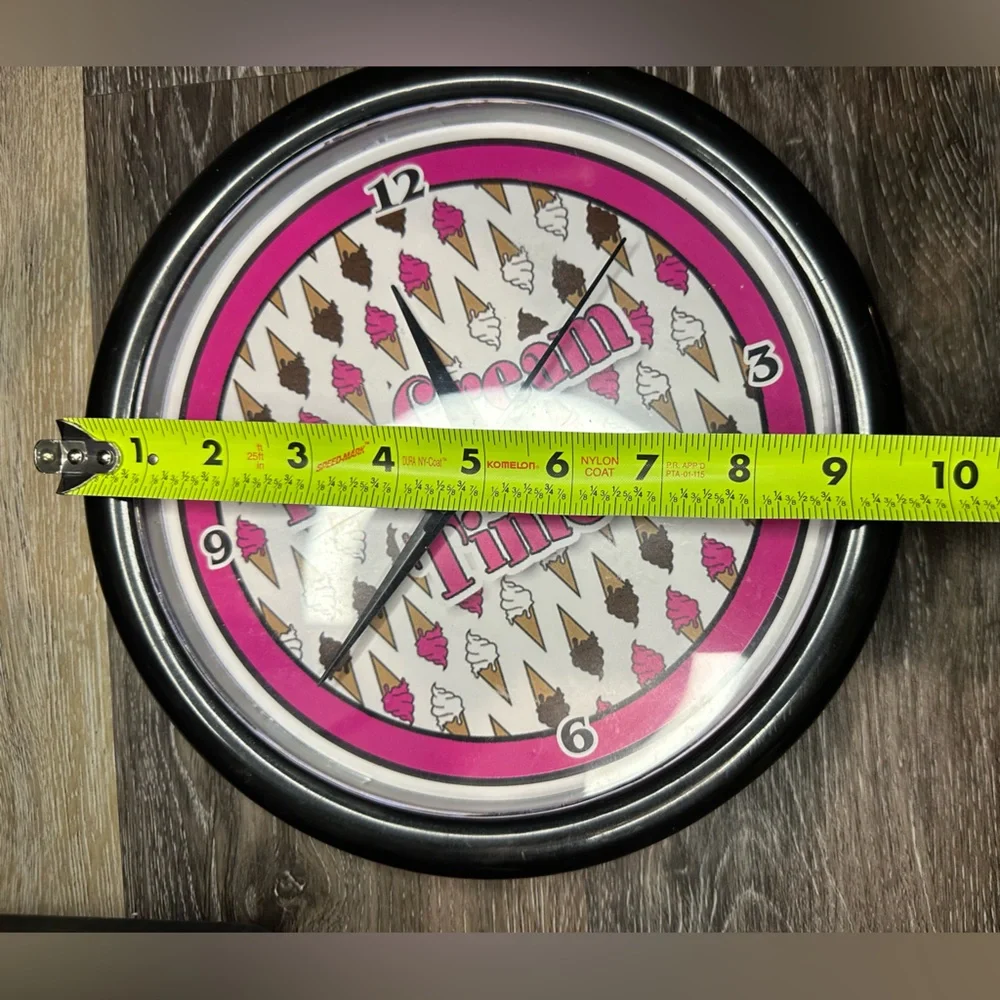 Ice Cream Time Plastic Ice Cream Clock